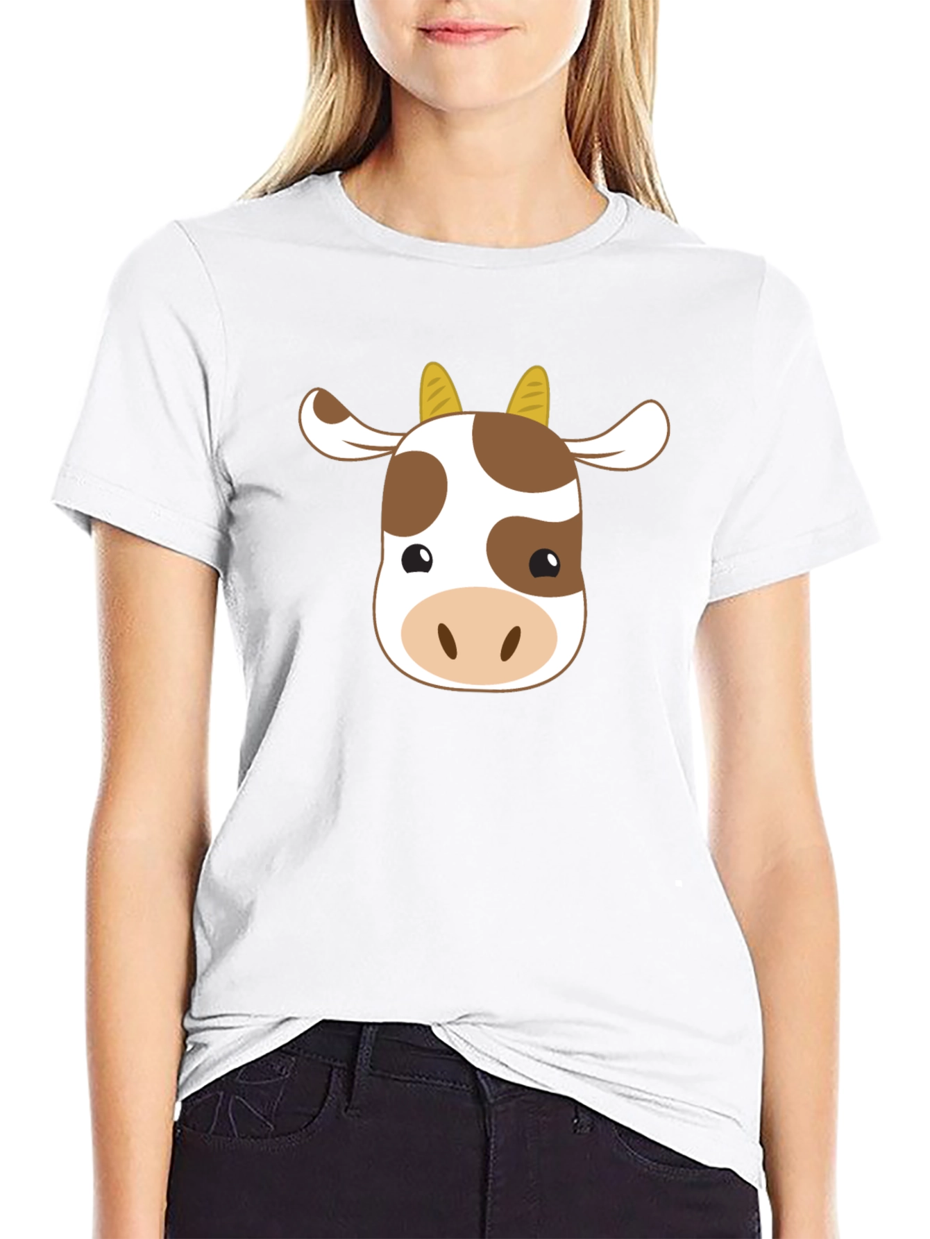 Cute Cow Graphic T-Shirt - Unisex Black Tee