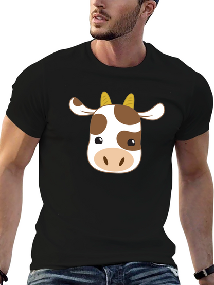 Cute Cow Graphic T-Shirt - Unisex Black Tee
