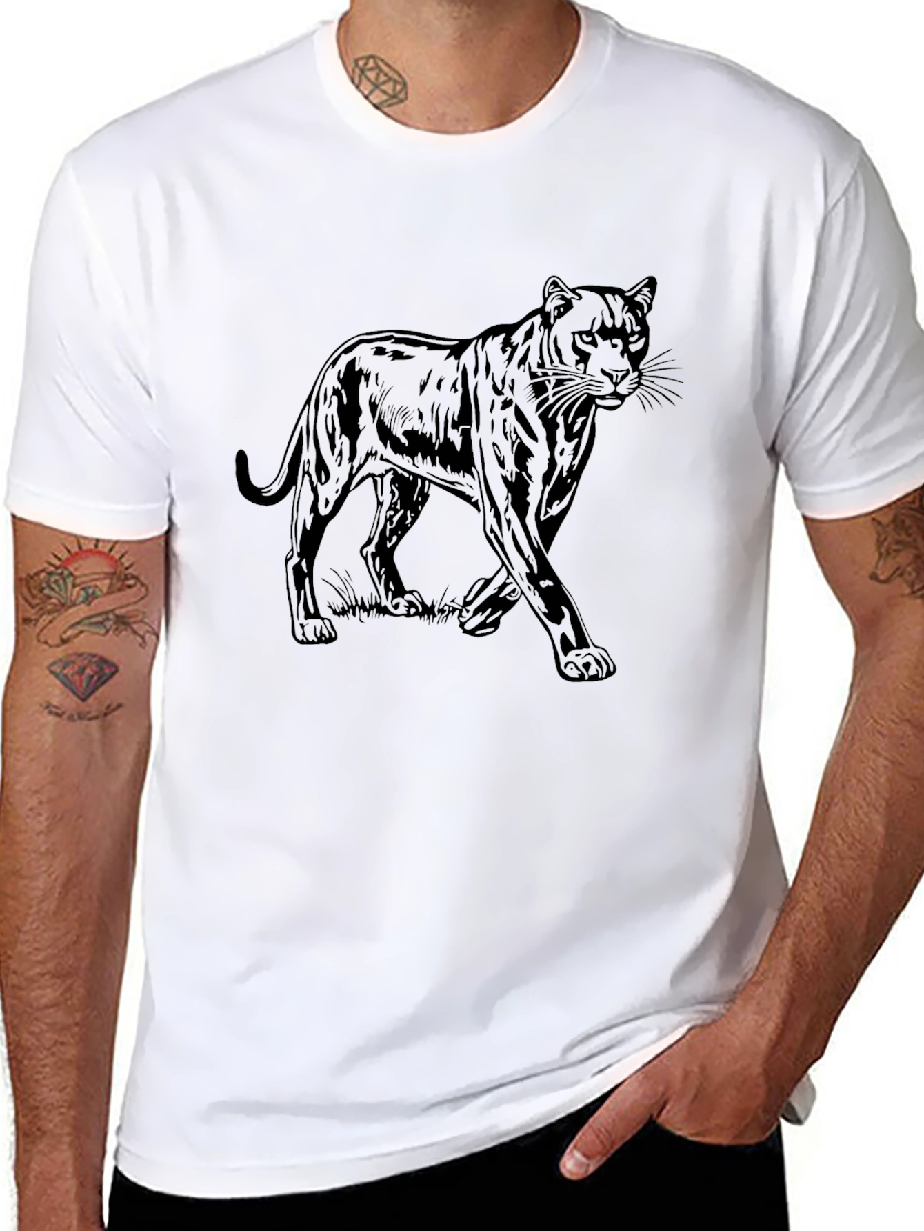 Black Panther Graphic Tee - Mens Fashion