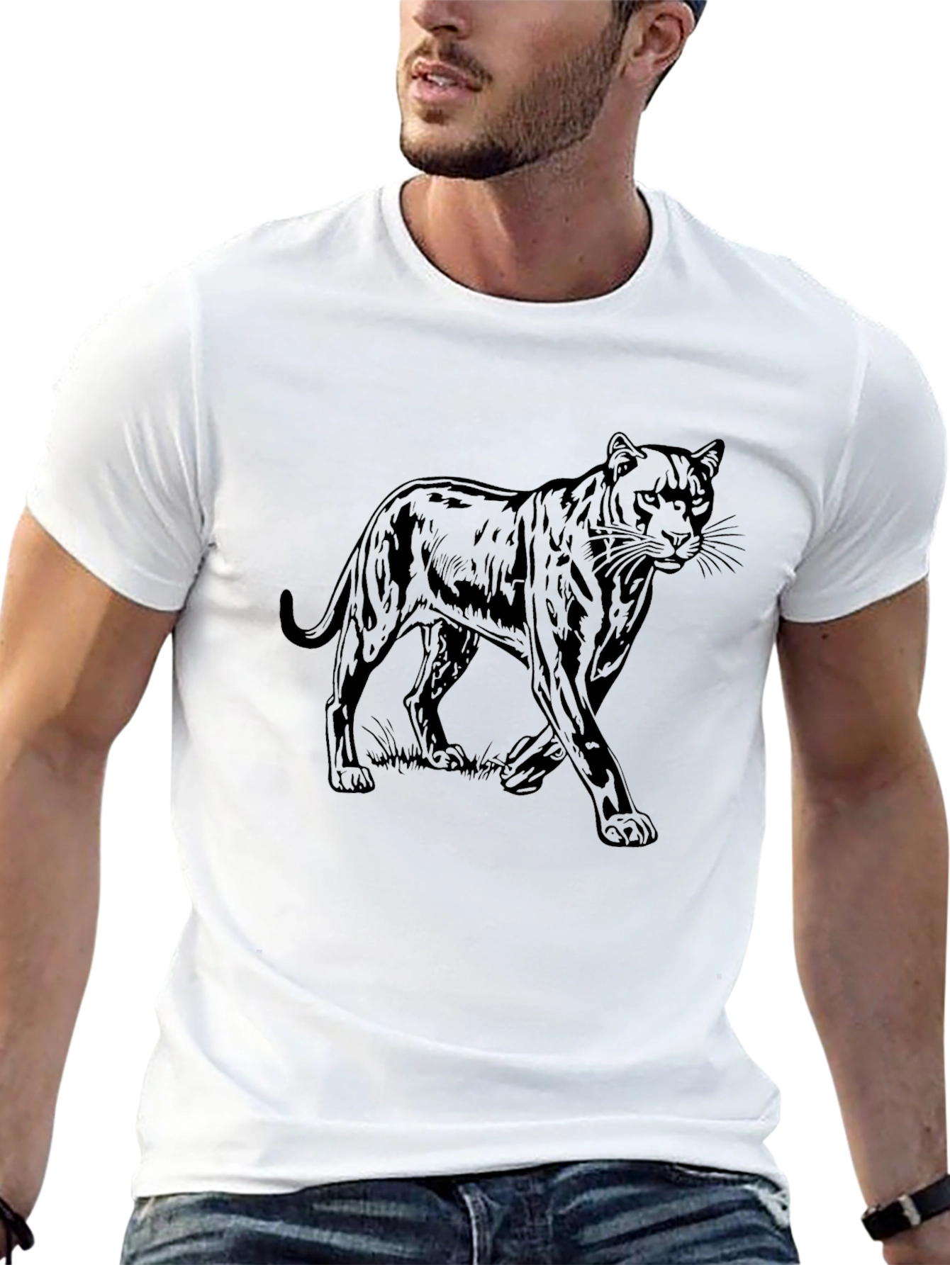Black Panther Graphic Tee - Mens Fashion