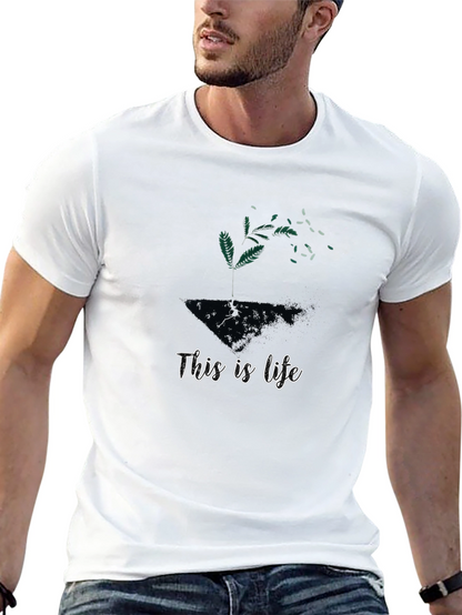 This is Life Graphic Print Black T-Shirt