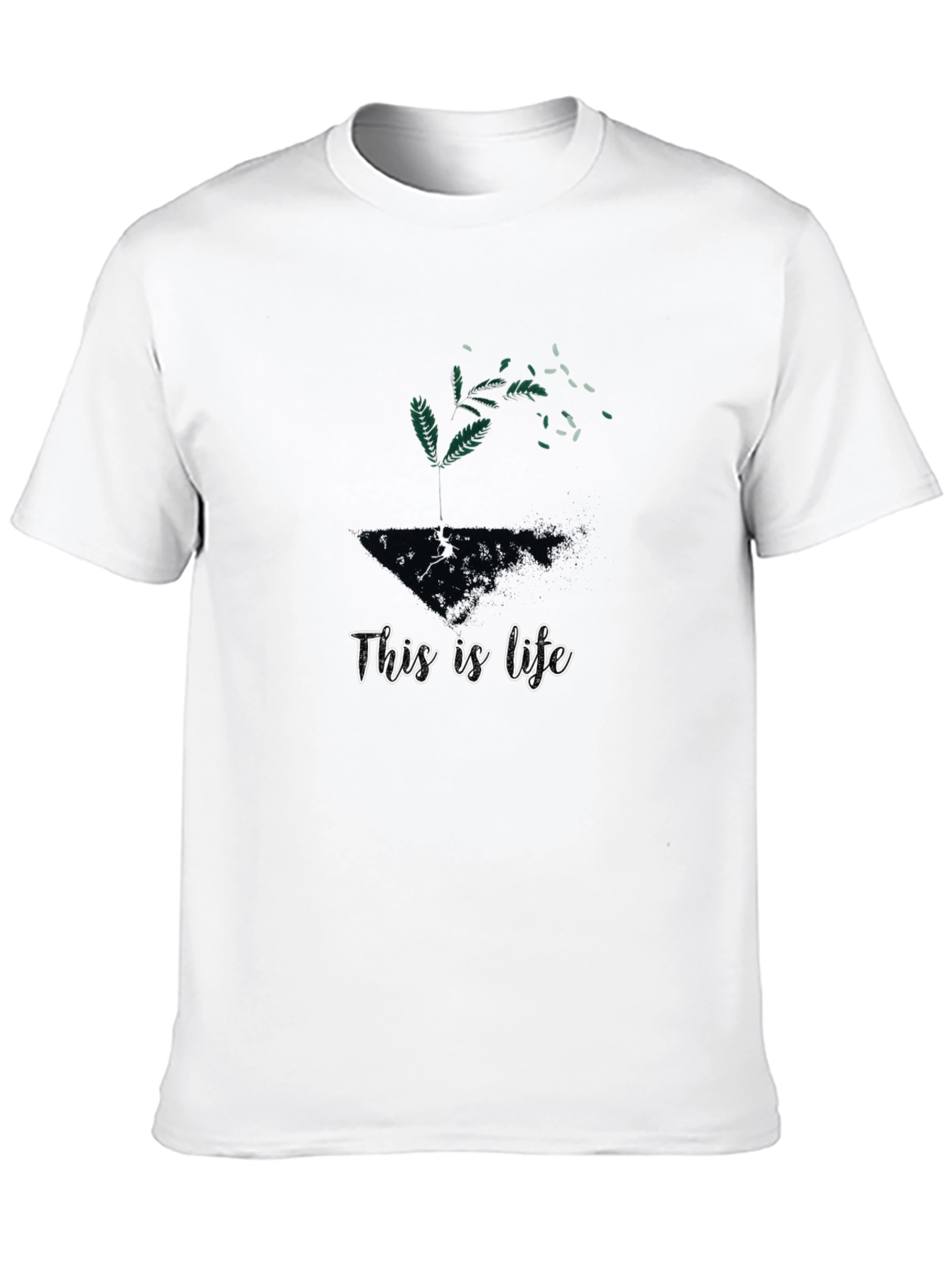 This is Life Graphic Print Black T-Shirt