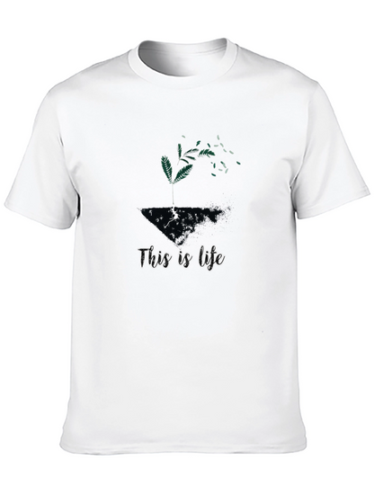 This is Life Graphic Print Black T-Shirt