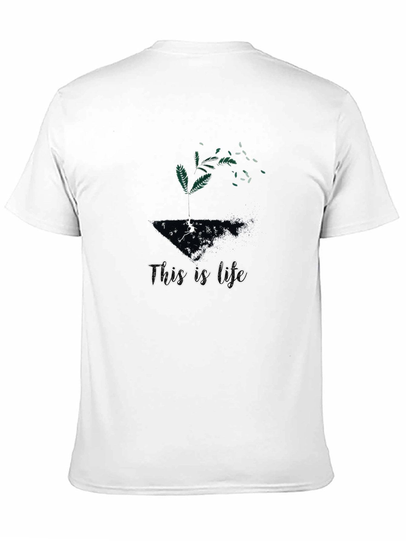 This is Life Graphic Print Black T-Shirt