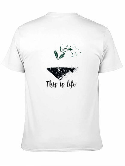 This is Life Graphic Print Black T-Shirt