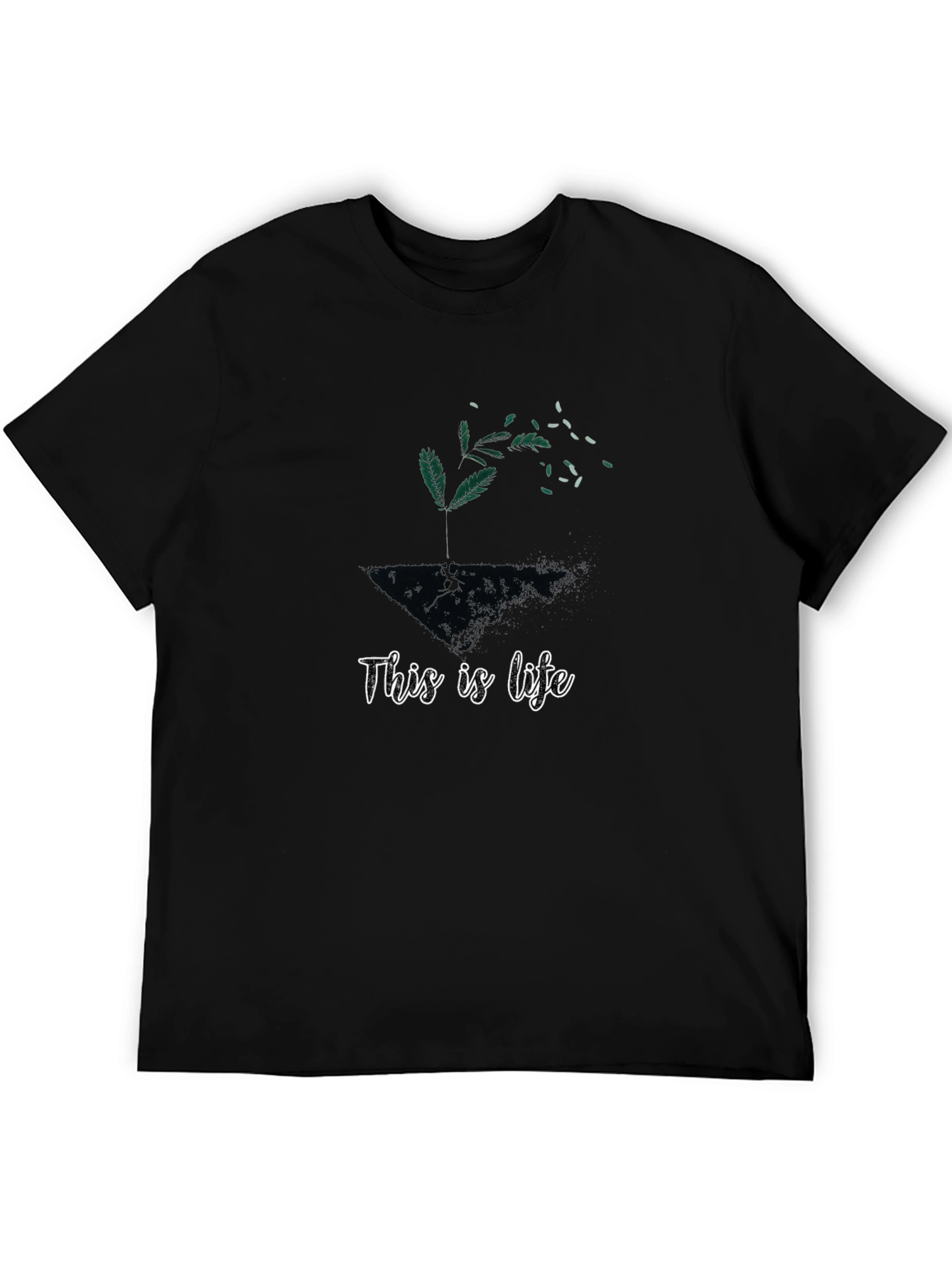 This is Life Graphic Print Black T-Shirt