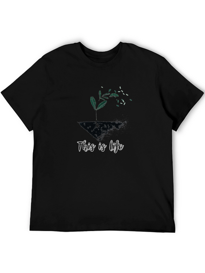 This is Life Graphic Print Black T-Shirt