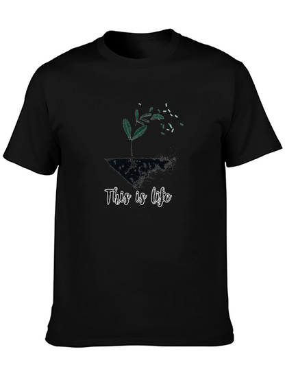 This is Life Graphic Print Black T-Shirt