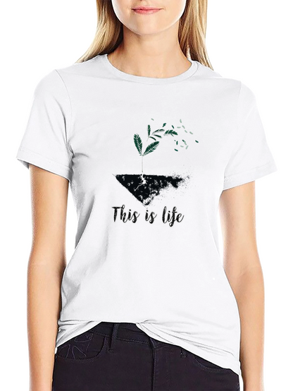 This is Life Graphic Print Black T-Shirt