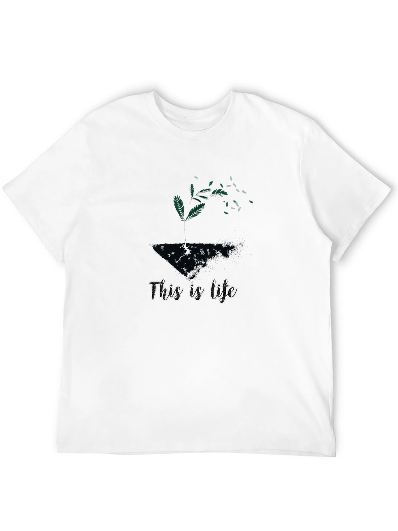 This is Life Graphic Print Black T-Shirt