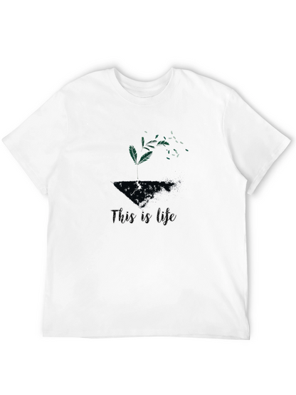 This is Life Graphic Print Black T-Shirt