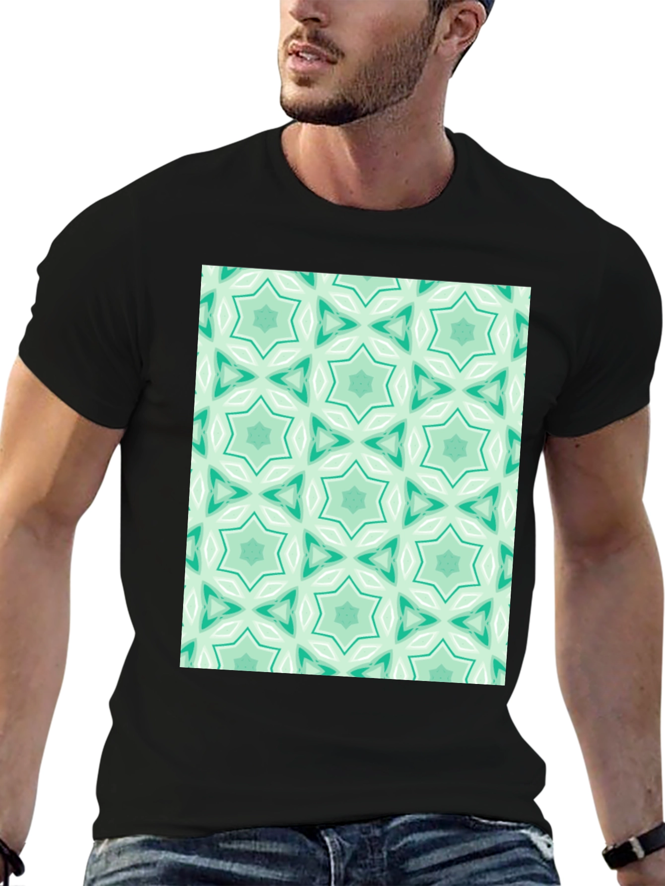 Patterned Graphic Print Tee