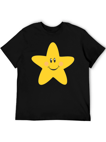 Cute Star Graphic Tee - Unisex Black T-Shirt