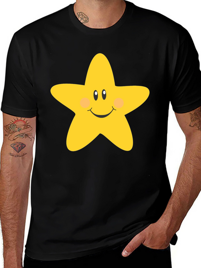 Cute Star Graphic Tee - Unisex Black T-Shirt