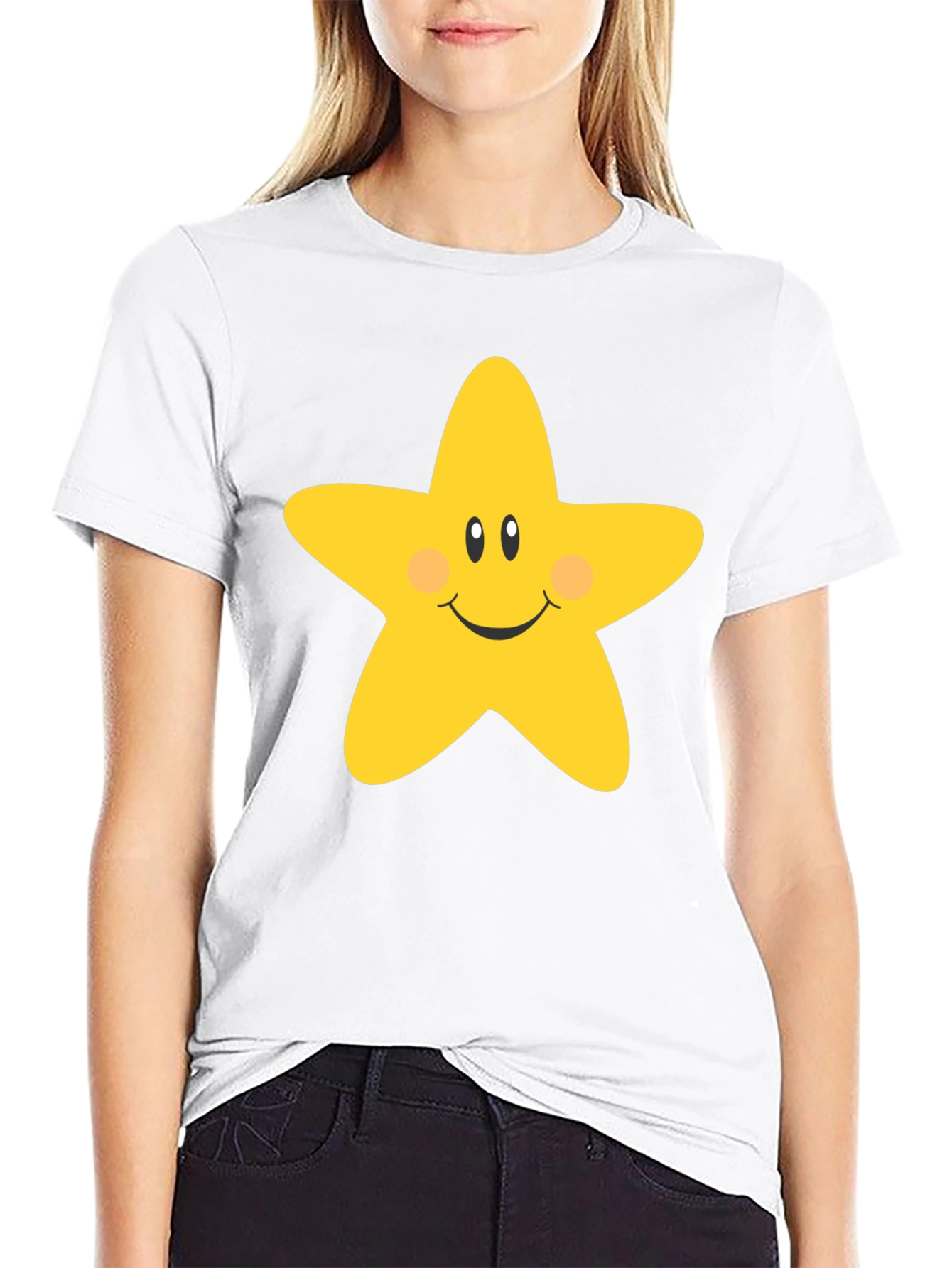 Cute Star Graphic Tee - Unisex Black T-Shirt