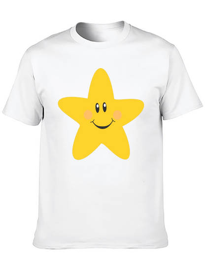 Cute Star Graphic Tee - Unisex Black T-Shirt