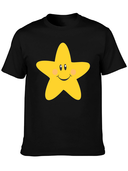 Cute Star Graphic Tee - Unisex Black T-Shirt