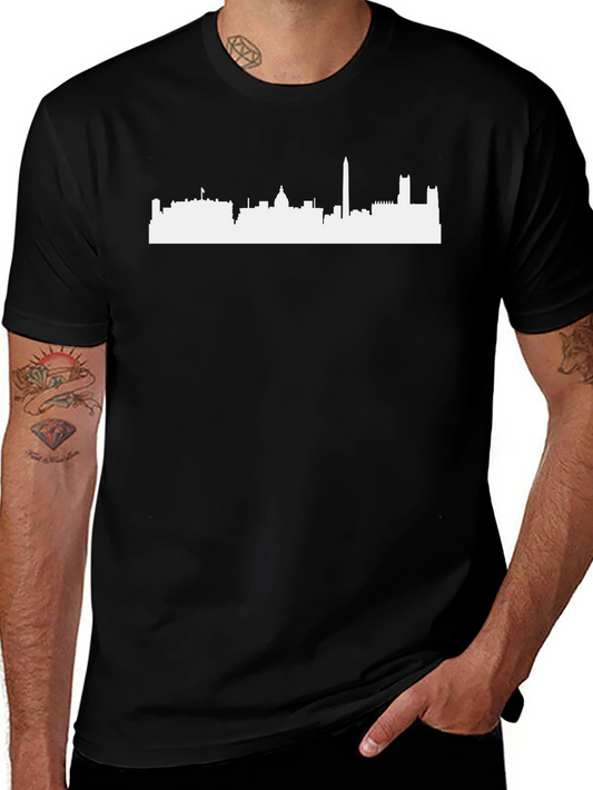 Washington DC Skyline Black Graphic Tee