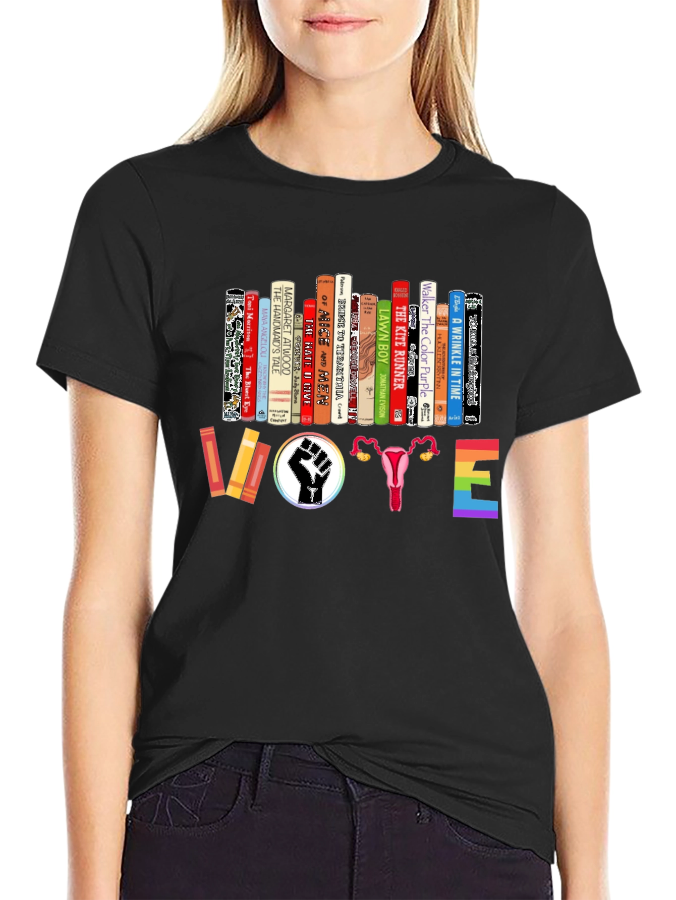 Feminist Book Lover Vote T-Shirt