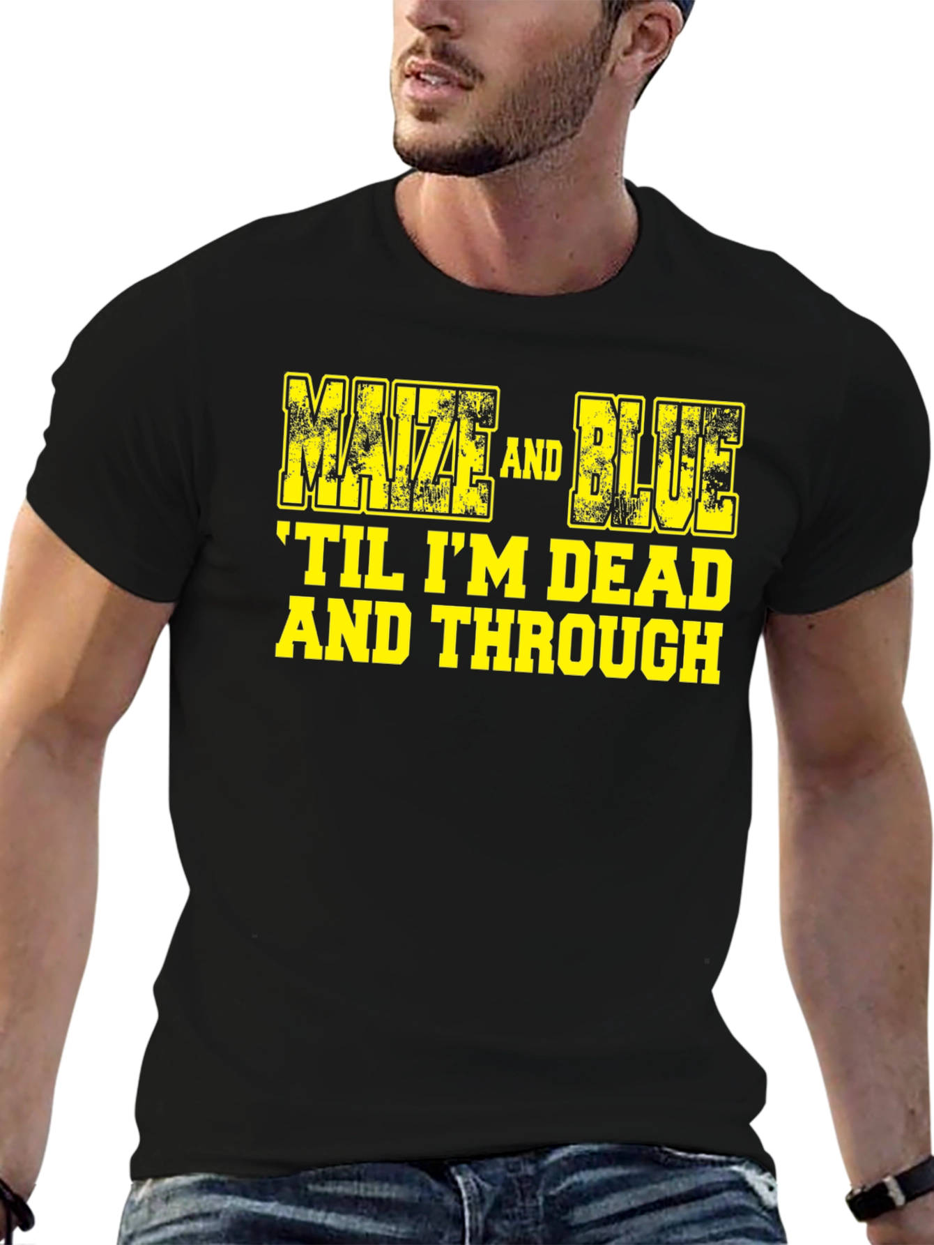 Maize and Blue Graphic Tee - Til Im Dead