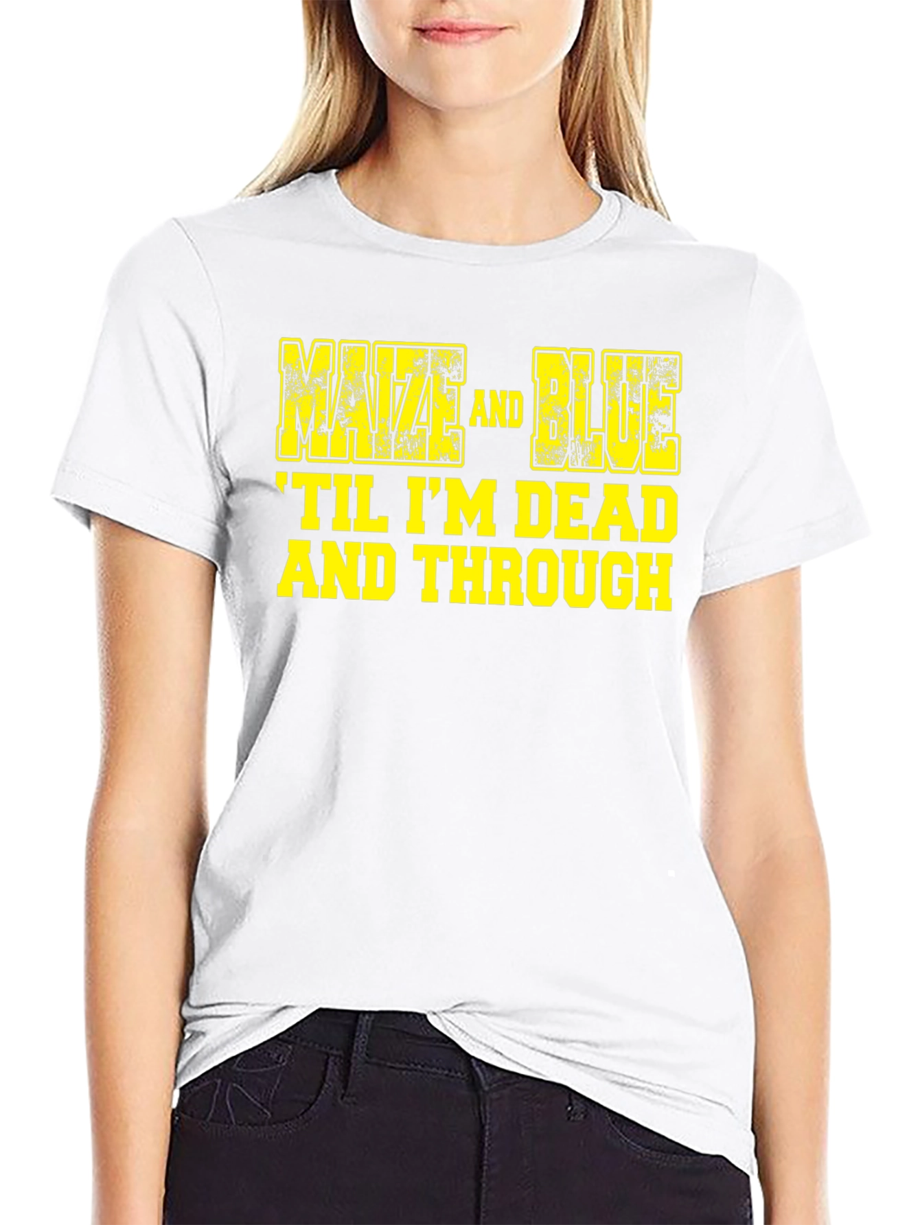 Maize and Blue Graphic Tee - Til Im Dead