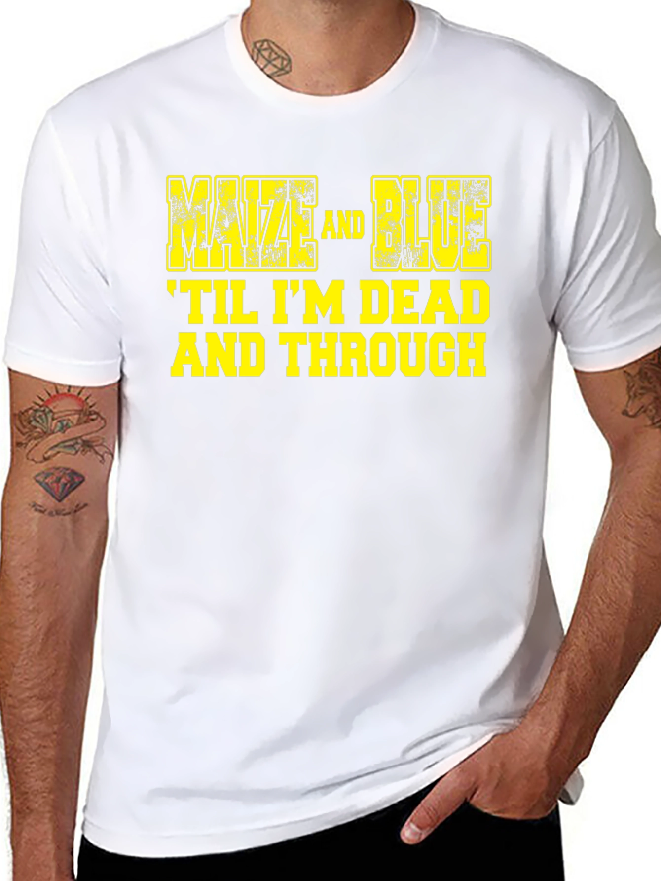 Maize and Blue Graphic Tee - Til Im Dead