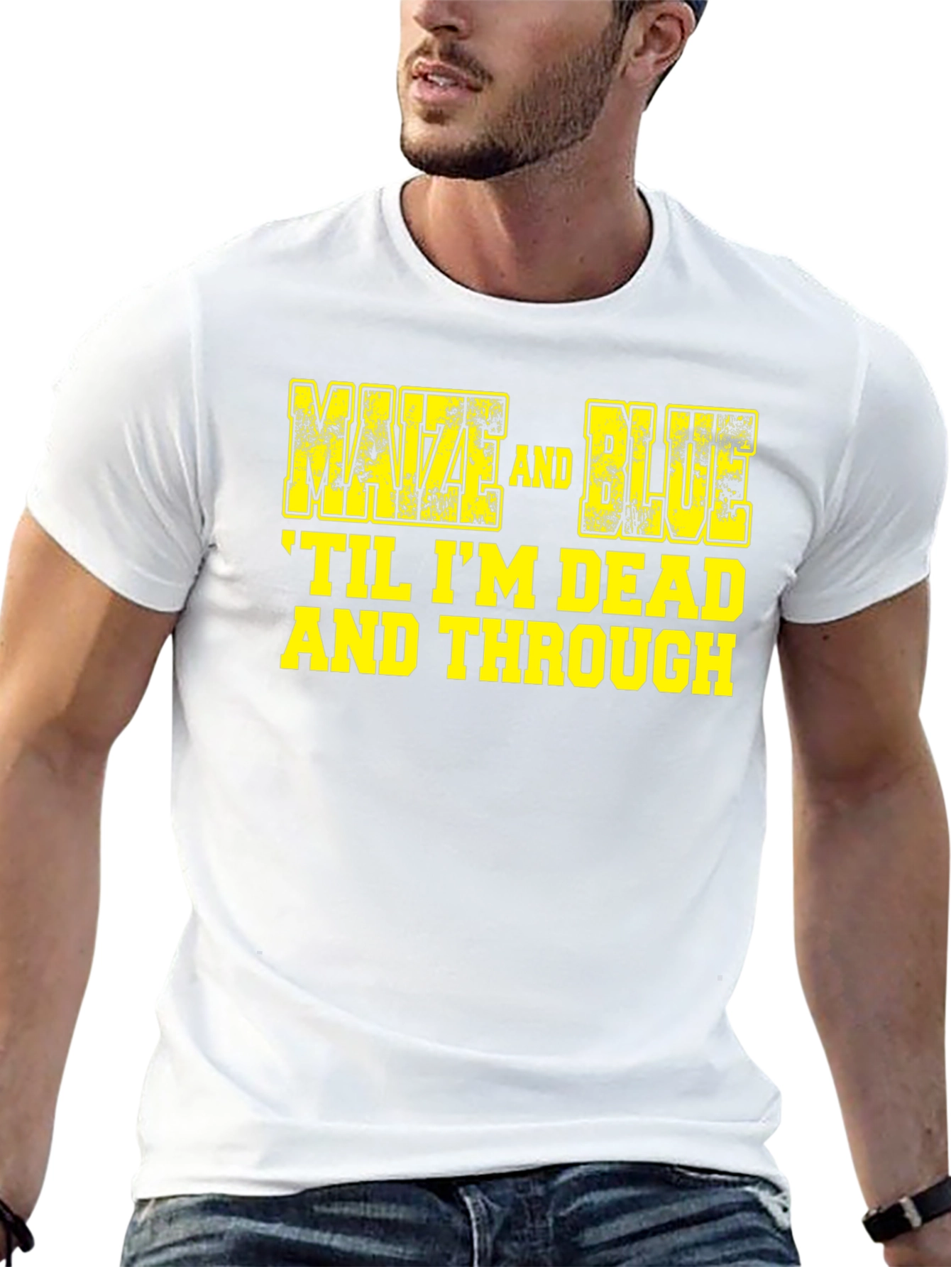 Maize and Blue Graphic Tee - Til Im Dead