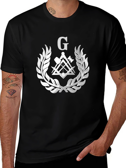 Masonic Symbol T-Shirt - Square and Compasses Design