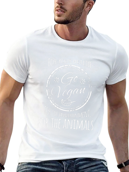 Go Vegan T-Shirt - Health Environment Animals