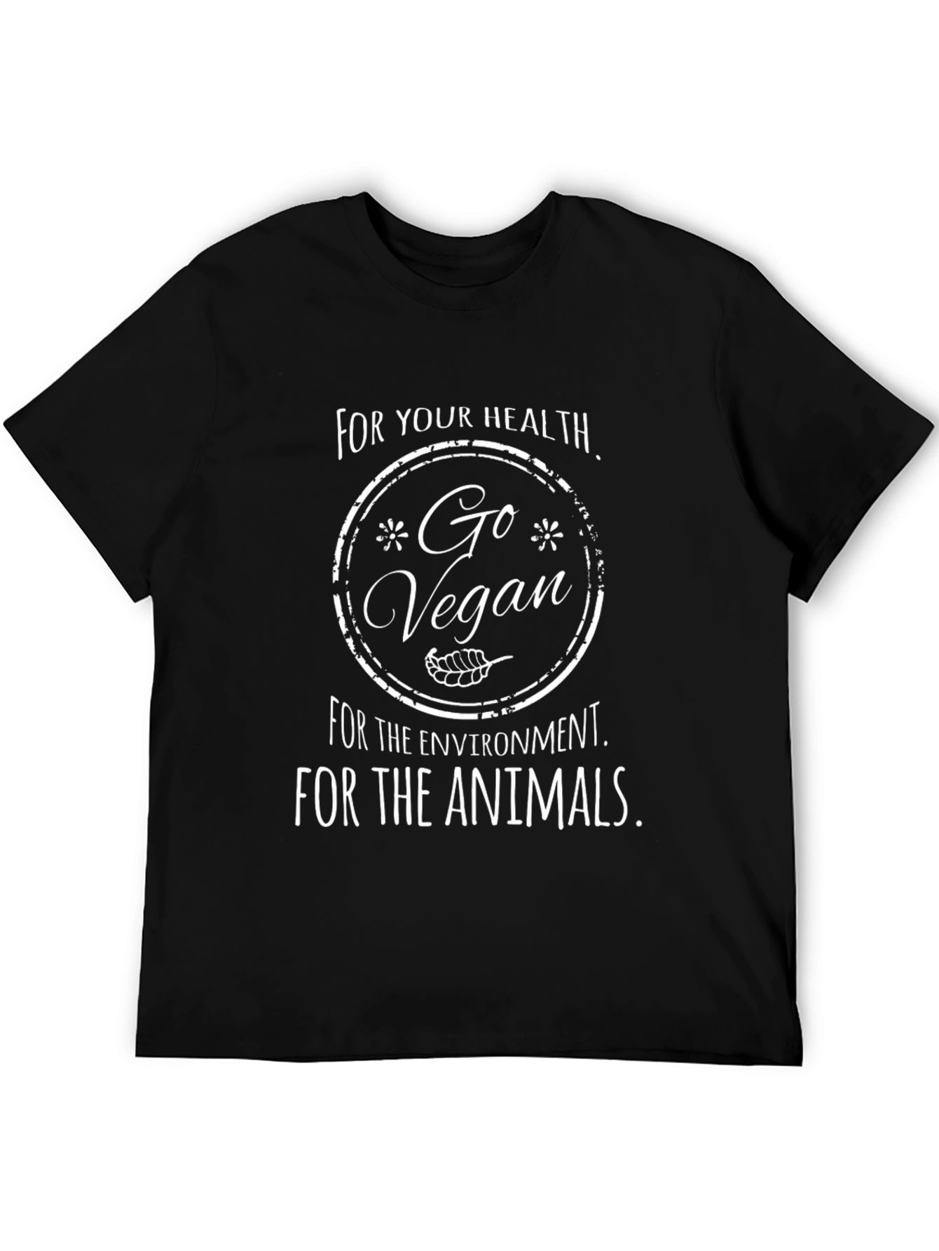 Go Vegan T-Shirt - Health Environment Animals