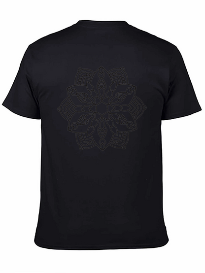 Mens Black Graphic Tee - Casual Comfort