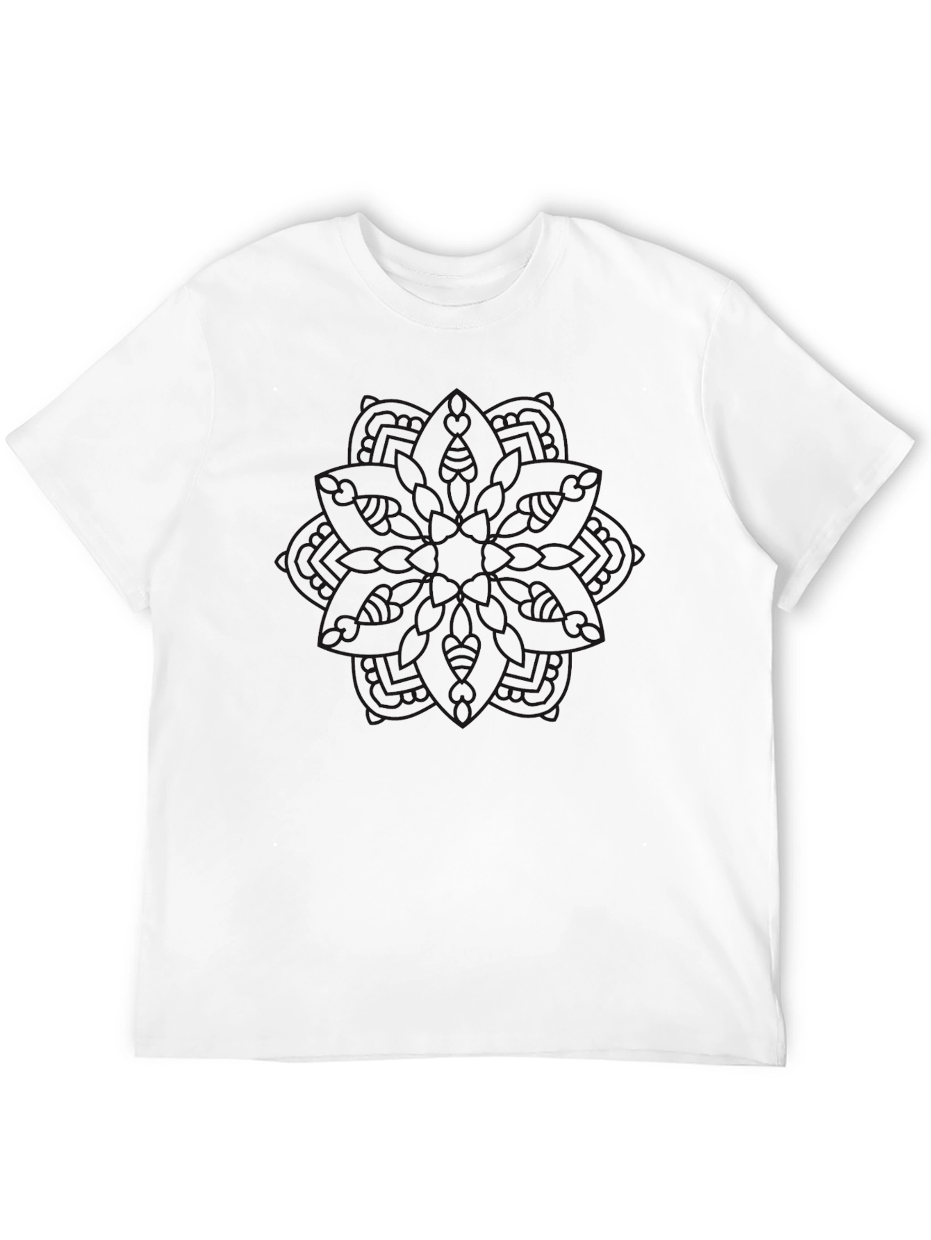 Mens Black Graphic Tee - Casual Comfort