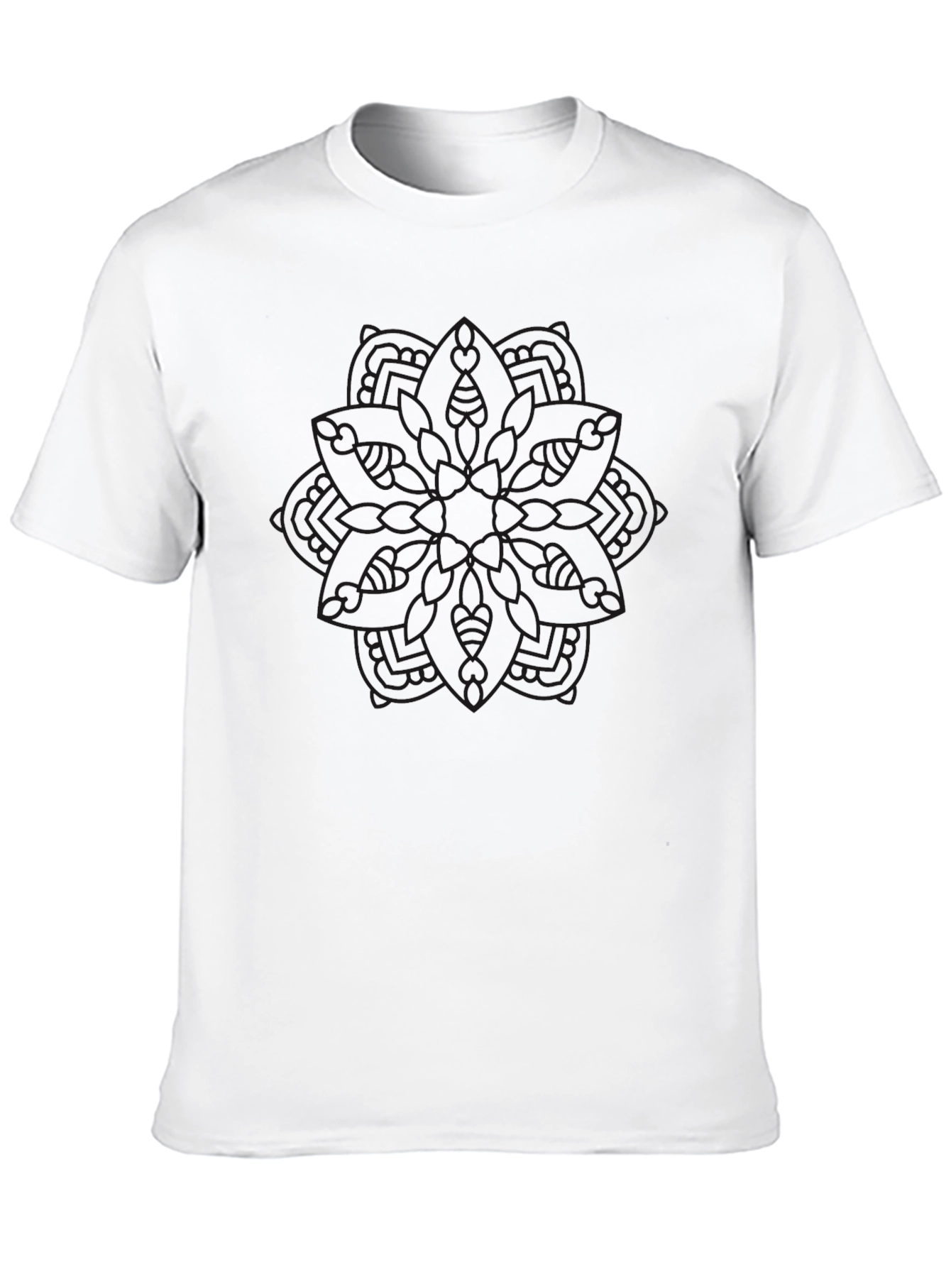 Mens Black Graphic Tee - Casual Comfort