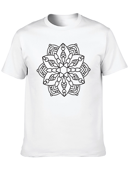 Mens Black Graphic Tee - Casual Comfort