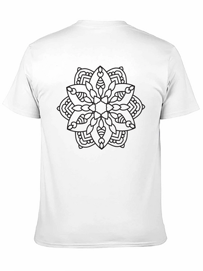 Mens Black Graphic Tee - Casual Comfort