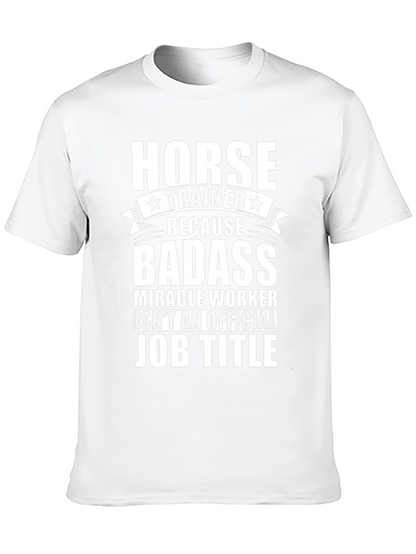 Horse Trainer Badass Job Title Graphic Tee