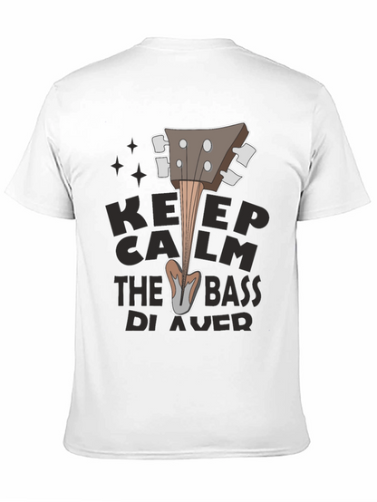 Keep Calm Bass Player Black T-Shirt