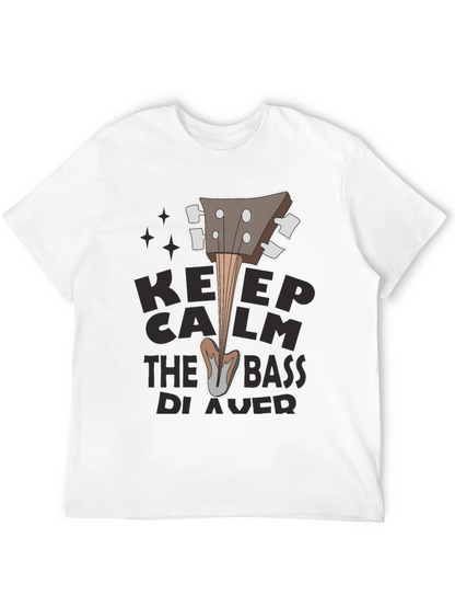 Keep Calm Bass Player Black T-Shirt