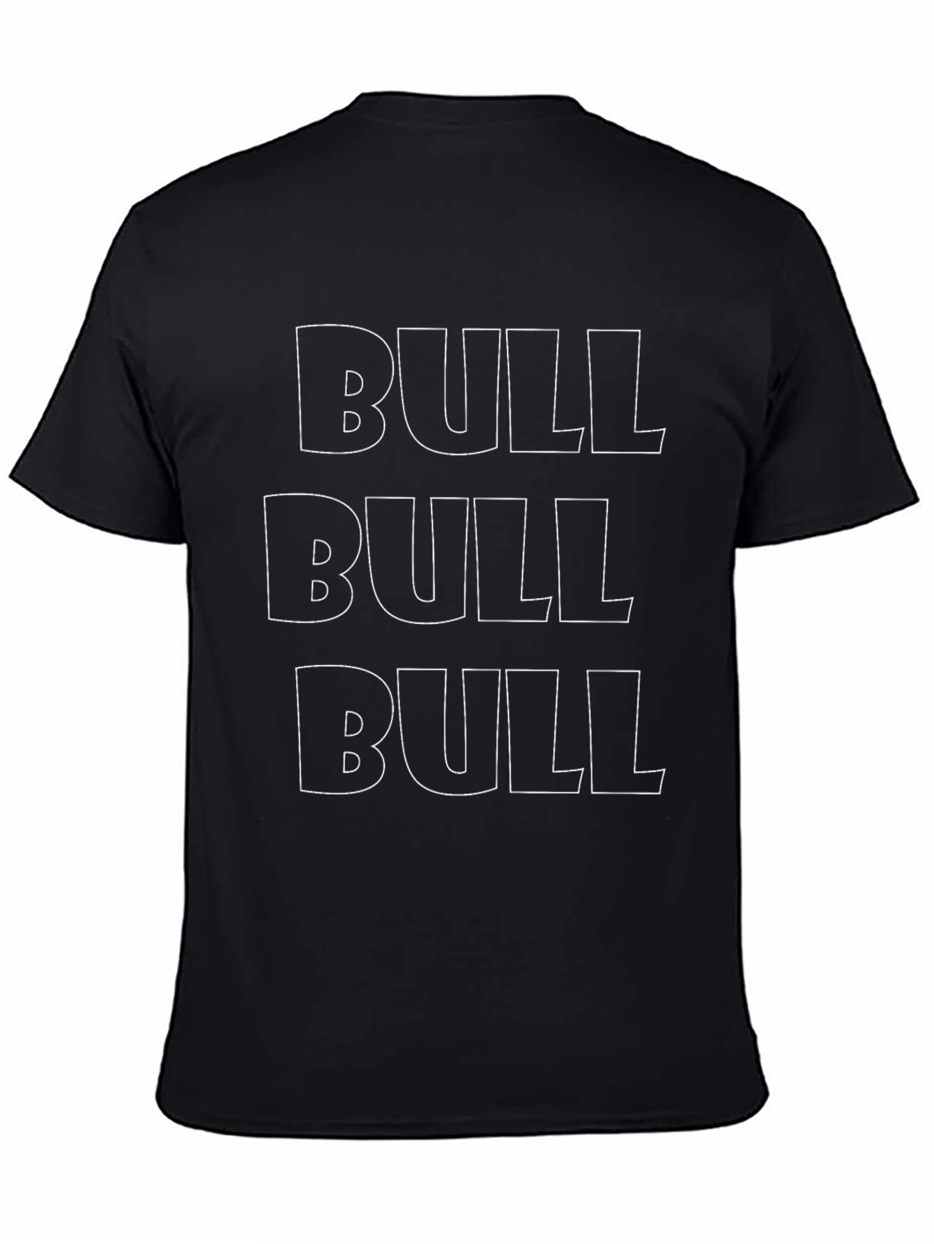 Bold BULL Graphic Tee - Black Crew Neck T-Shirt