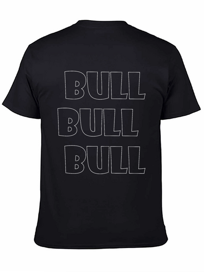 Bold BULL Graphic Tee - Black Crew Neck T-Shirt
