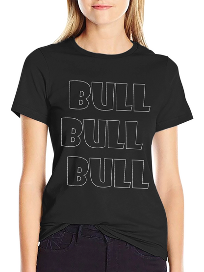 Bold BULL Graphic Tee - Black Crew Neck T-Shirt