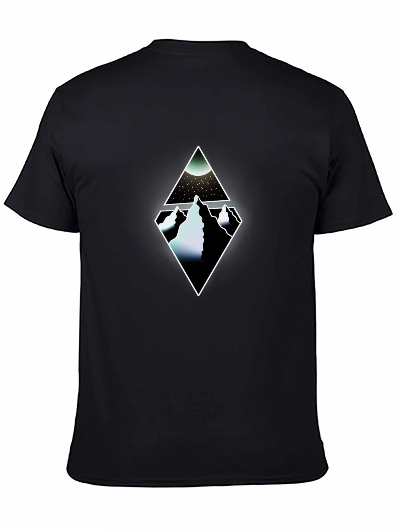 Diamond Mountain Graphic Tee - Mens Black T-Shirt