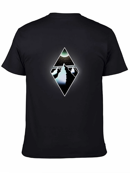 Diamond Mountain Graphic Tee - Mens Black T-Shirt