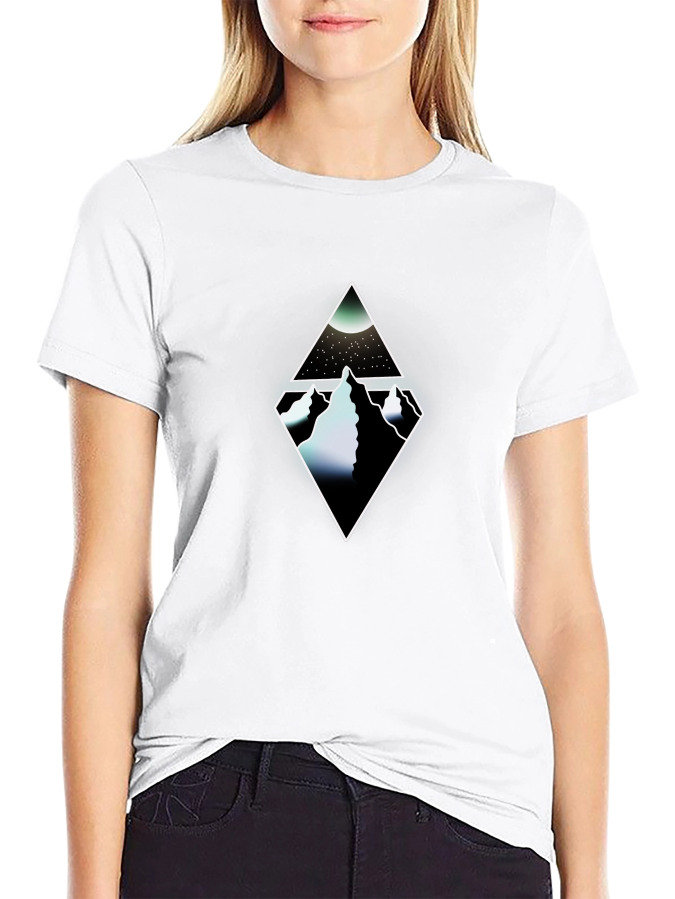 Diamond Mountain Graphic Tee - Mens Black T-Shirt