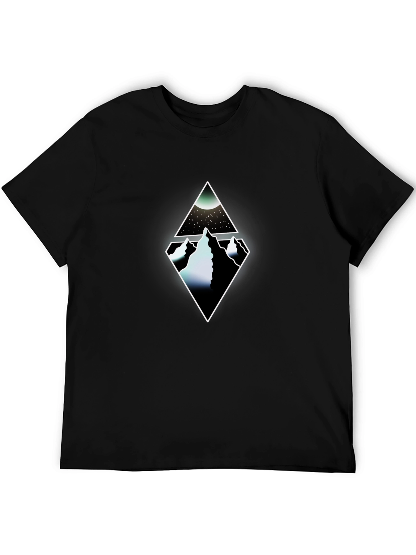Diamond Mountain Graphic Tee - Mens Black T-Shirt
