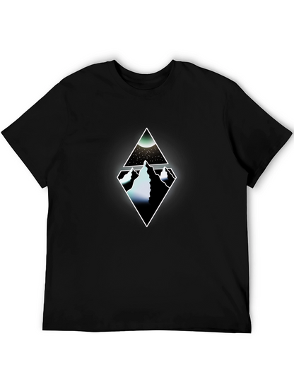 Diamond Mountain Graphic Tee - Mens Black T-Shirt