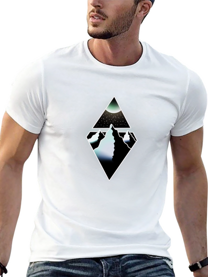 Diamond Mountain Graphic Tee - Mens Black T-Shirt