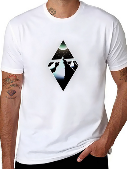 Diamond Mountain Graphic Tee - Mens Black T-Shirt