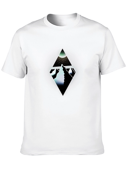 Diamond Mountain Graphic Tee - Mens Black T-Shirt
