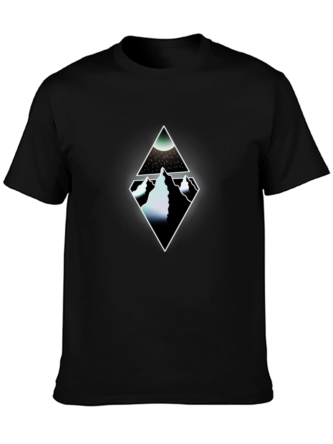 Diamond Mountain Graphic Tee - Mens Black T-Shirt